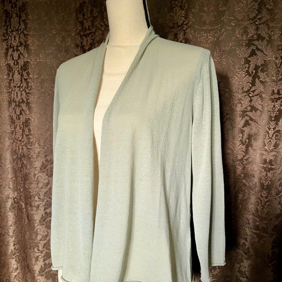 Coldwater Creek Lightweight 3/4 Sleeve Cardigan Grey Tone Size Small NWOT - Picture 6 of 8